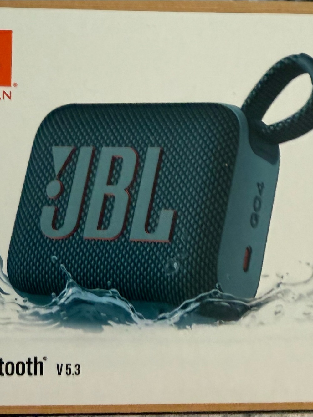 JBL Black Mini Waterproof Bluetooth Speaker with Carry Loop